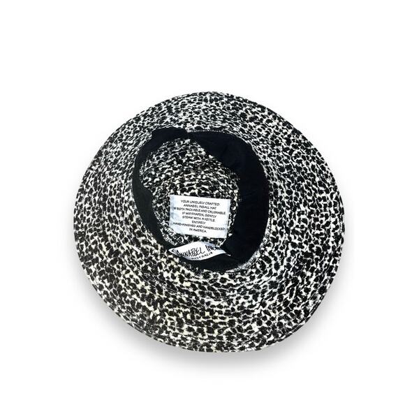 Vintage Annabel Ingall Chenille Hat Leopard Print Black Lace  display picture 3